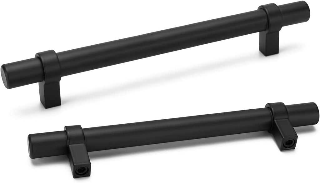 12 Pack Black Cabinet Pulls 3-1/2 Inch Hole Center Hardware Drawer Handles for Kitchen Cupboard Dresser