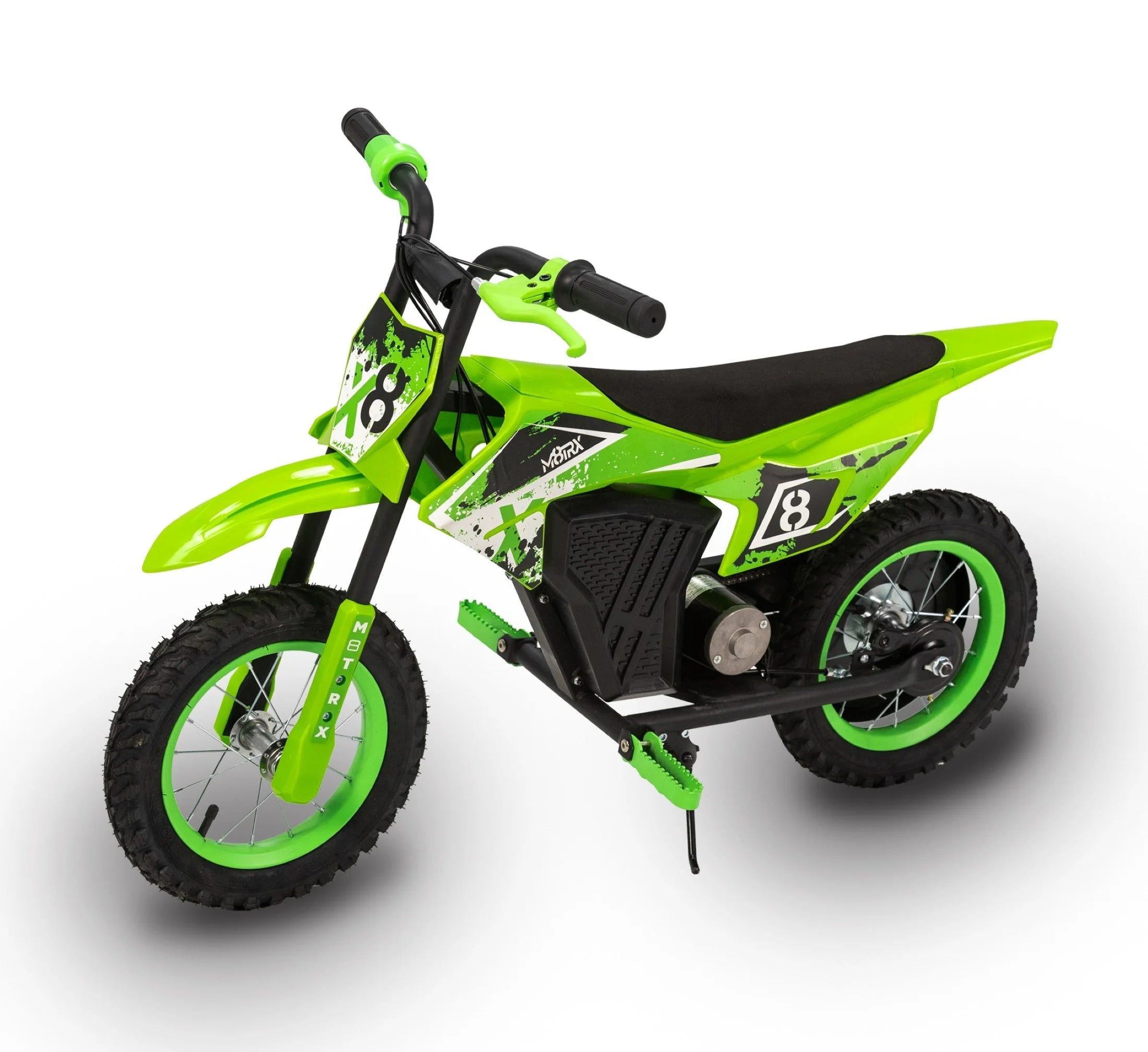 Green 12V Mini Electric Child Dirt Bike, Battery Powered Toy Motorcycle, Kids Ride On, Ages 5 Years and Up